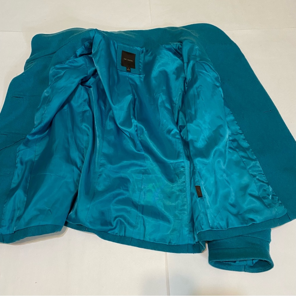 The Limited Turquoise Double-Breasted Pea Coat - Picture 15 of 16